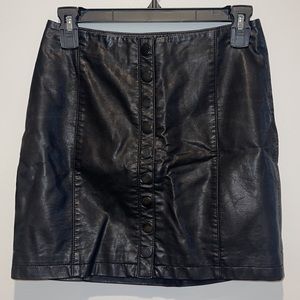 Free People Faux Leather Skirt